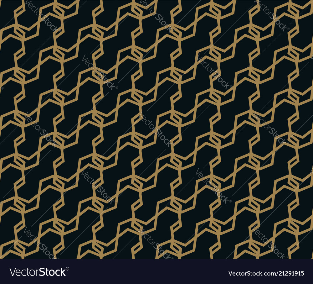 Seamless pattern of intersecting thin gold lines Vector Image