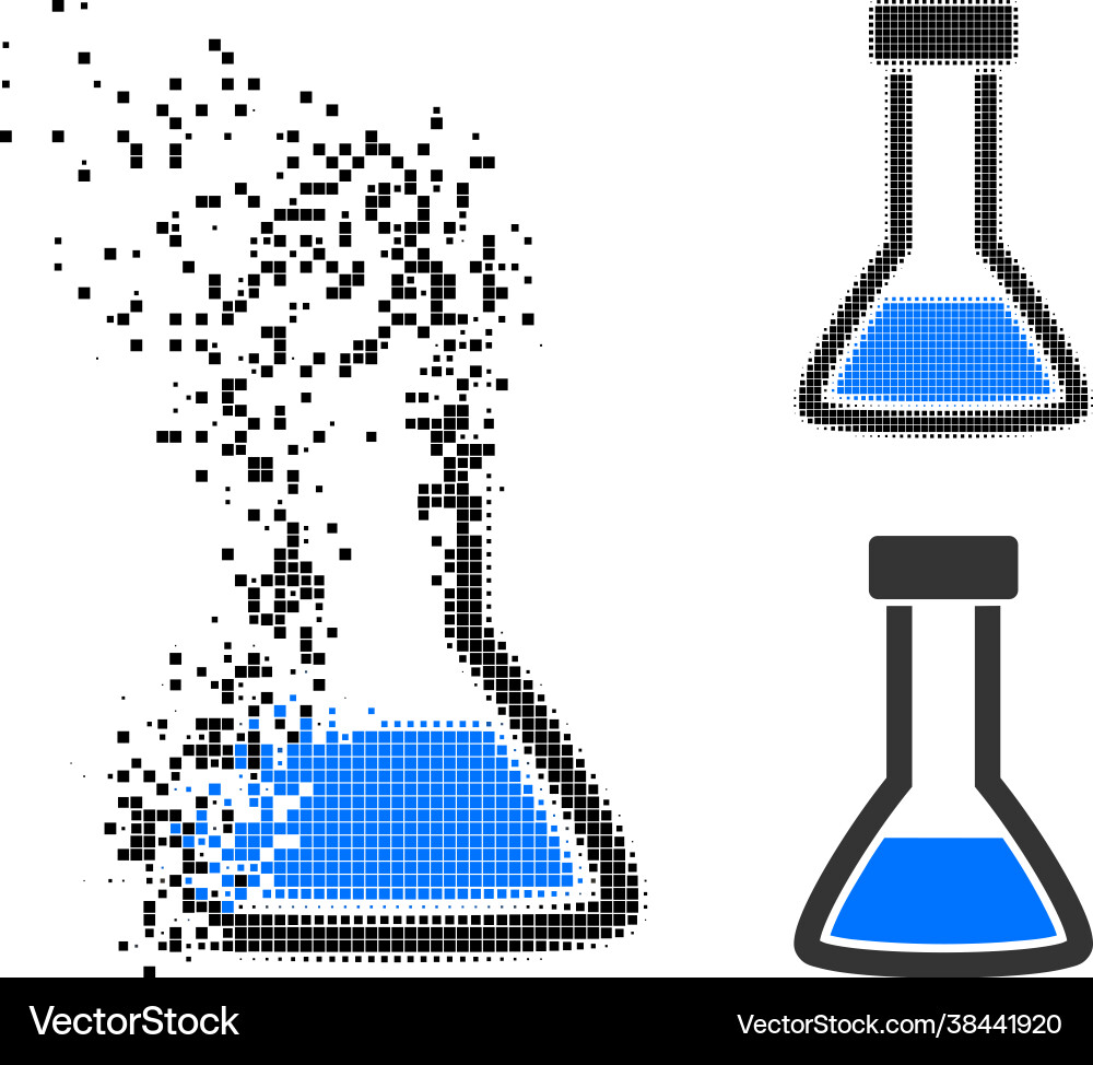 Moving dotted closed retort icon with halftone Vector Image
