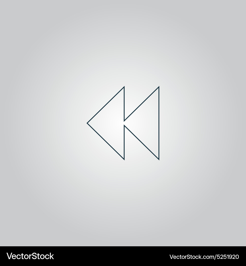 Rewind back icon Royalty Free Vector Image - VectorStock