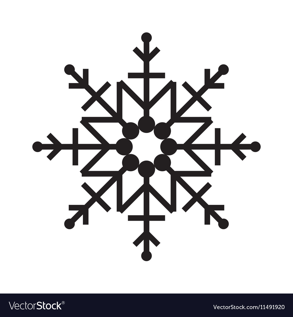 Snowflake simple icon isolated on white background