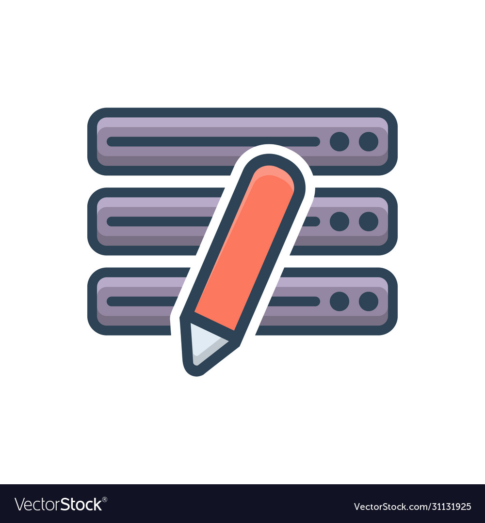 Data edit Royalty Free Vector Image - VectorStock
