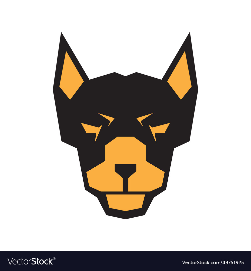 Dog head logo design icon Royalty Free Vector Image