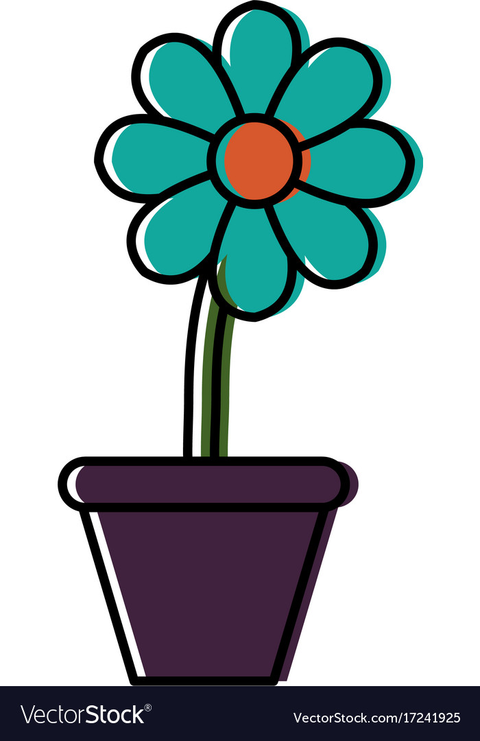 Flower In Vase Royalty Free Vector Image - Vectorstock