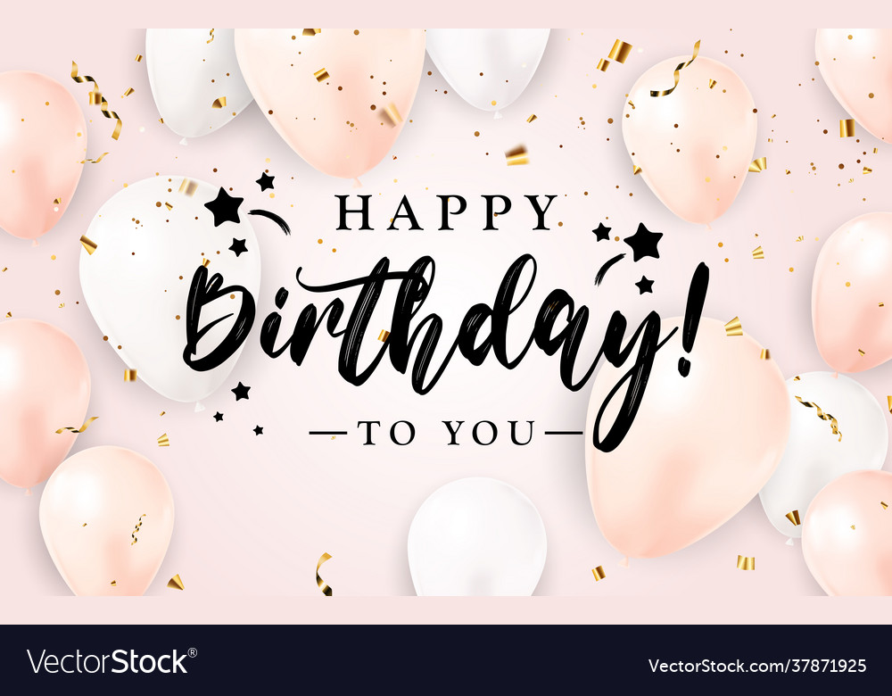 Happy birthday congratulations banner design Vector Image