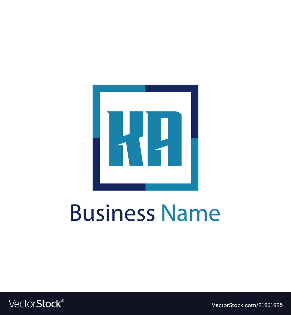 Initial letter ka logo template design Royalty Free Vector