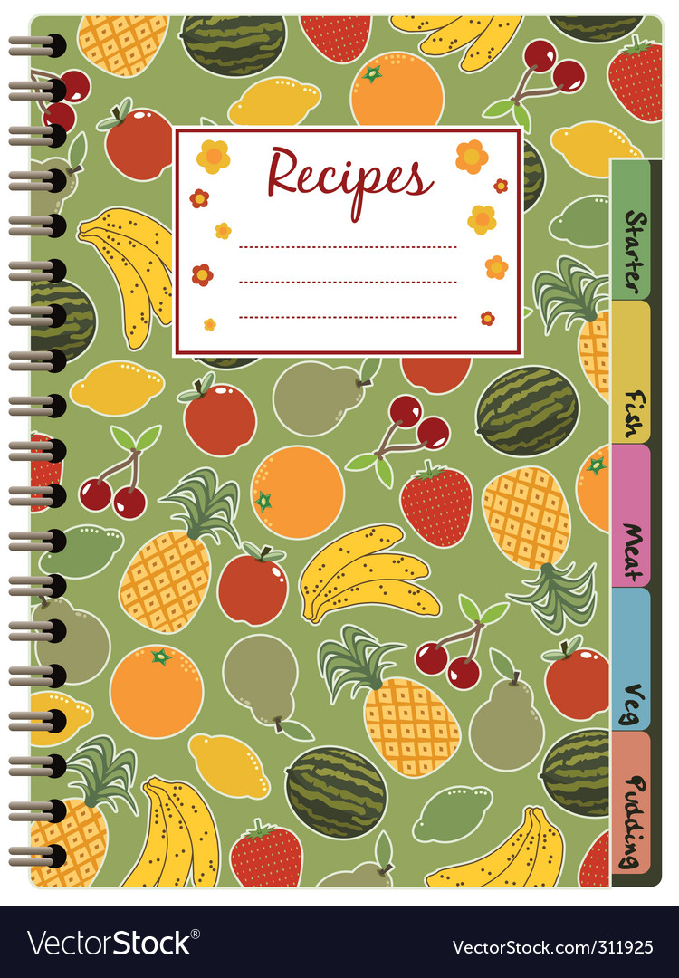 Recipe notebook royalty free vector image vectorstock