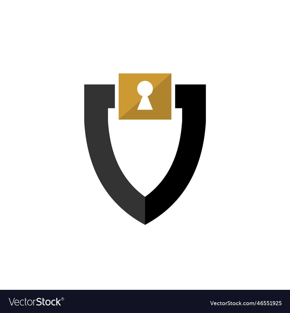 Secure logo safety lock Royalty Free Vector Image