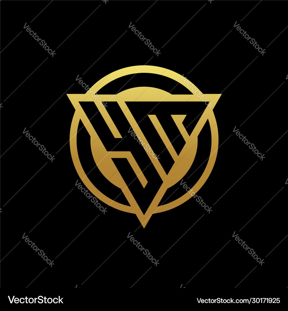 Ym logo monogram with triangle shape and circle Vector Image