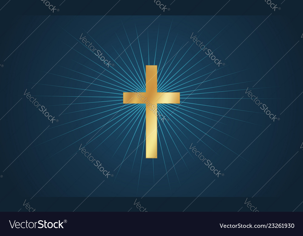 Cross in glow Royalty Free Vector Image - VectorStock