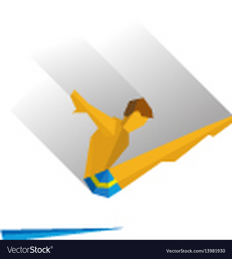 Diver jumping from a springboard Royalty Free Vector Image
