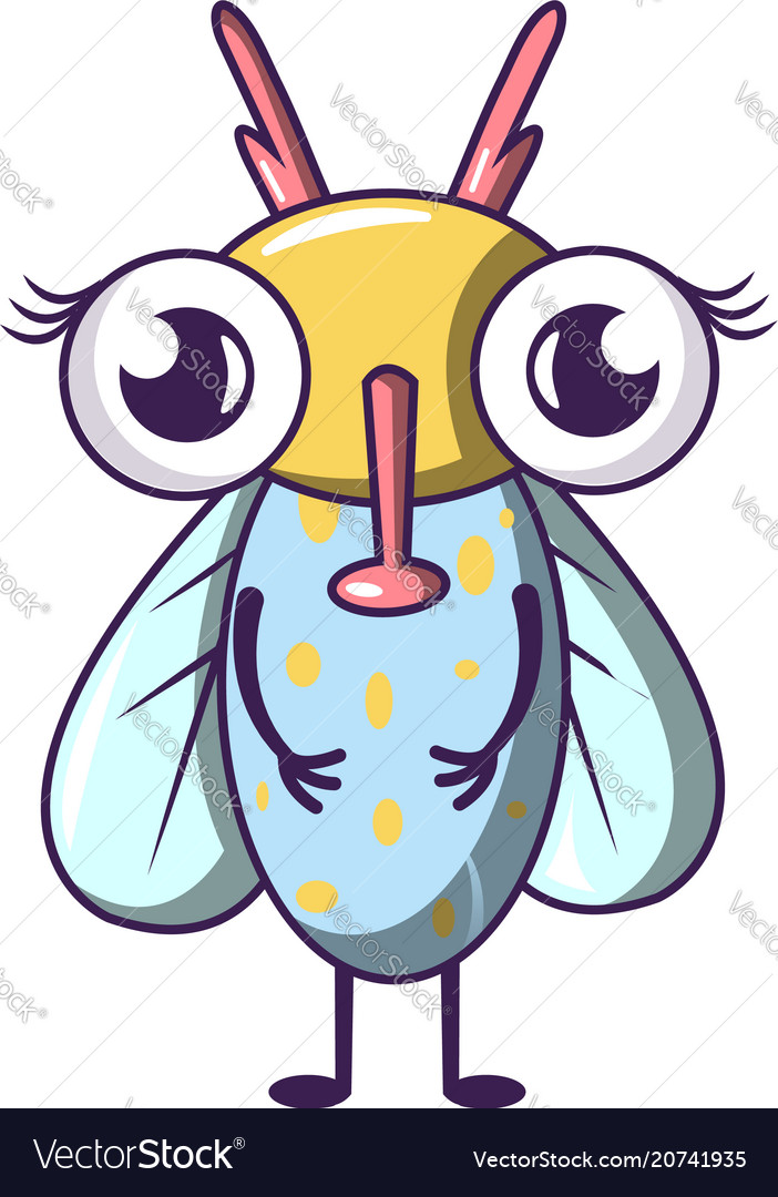 Buzz fly icon cartoon style Royalty Free Vector Image