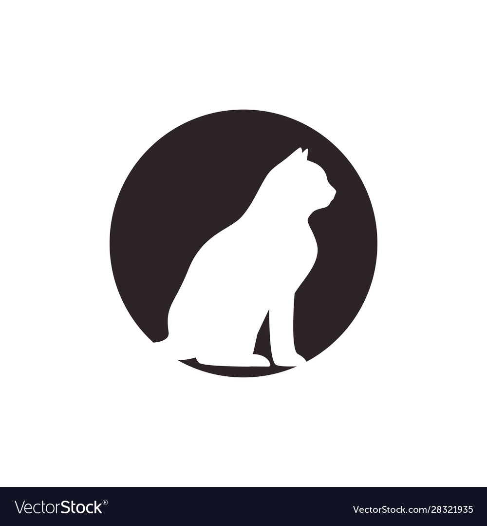 Cat animal icon design template isolated