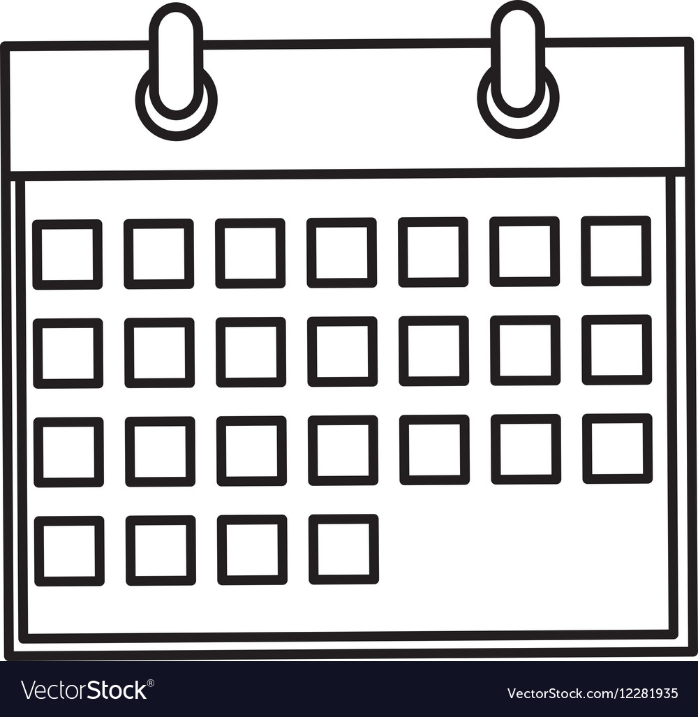 Isolated calendar date Royalty Free Vector Image