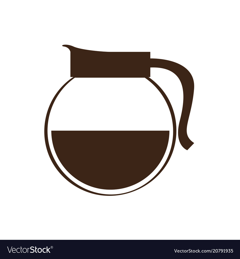 Isolated coffee pot silhouette Royalty Free Vector Image