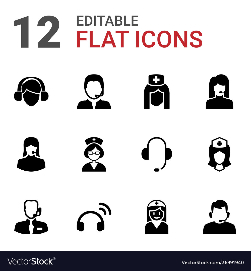 Assistant icons Royalty Free Vector Image - VectorStock