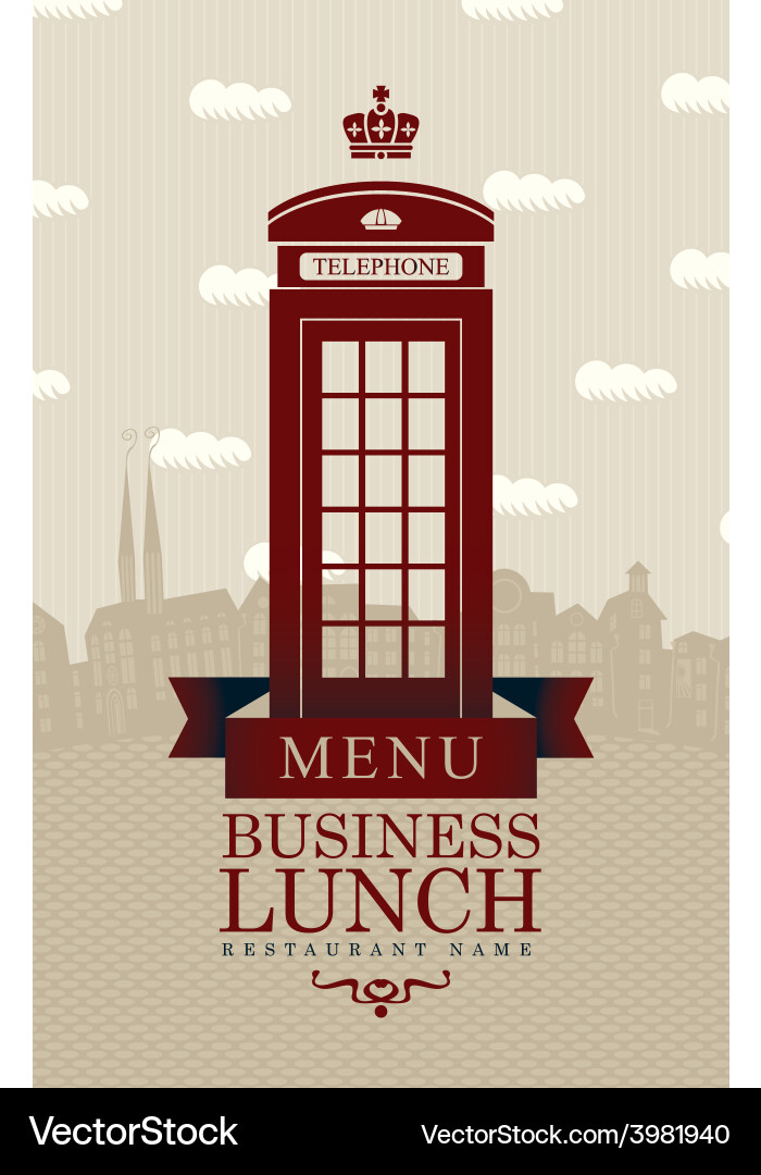 Business lunch london Royalty Free Vector Image