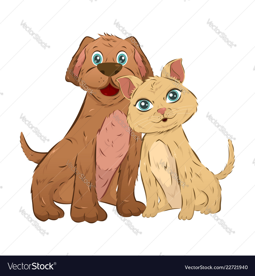 Dog and cat Royalty Free Vector Image VectorStock