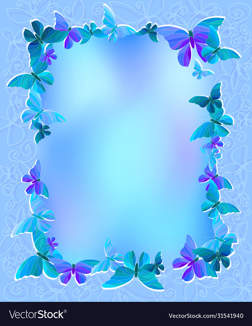 Greeting card with beautiful butterflies Vector Image