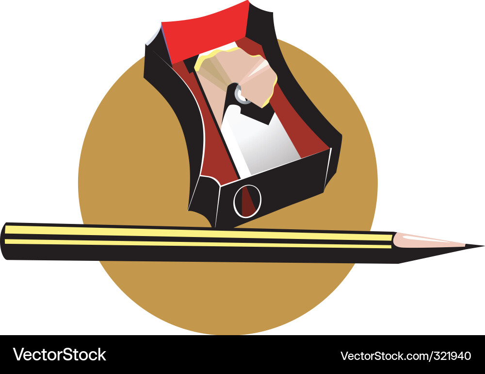 Pencil sharpener Royalty Free Vector Image - VectorStock