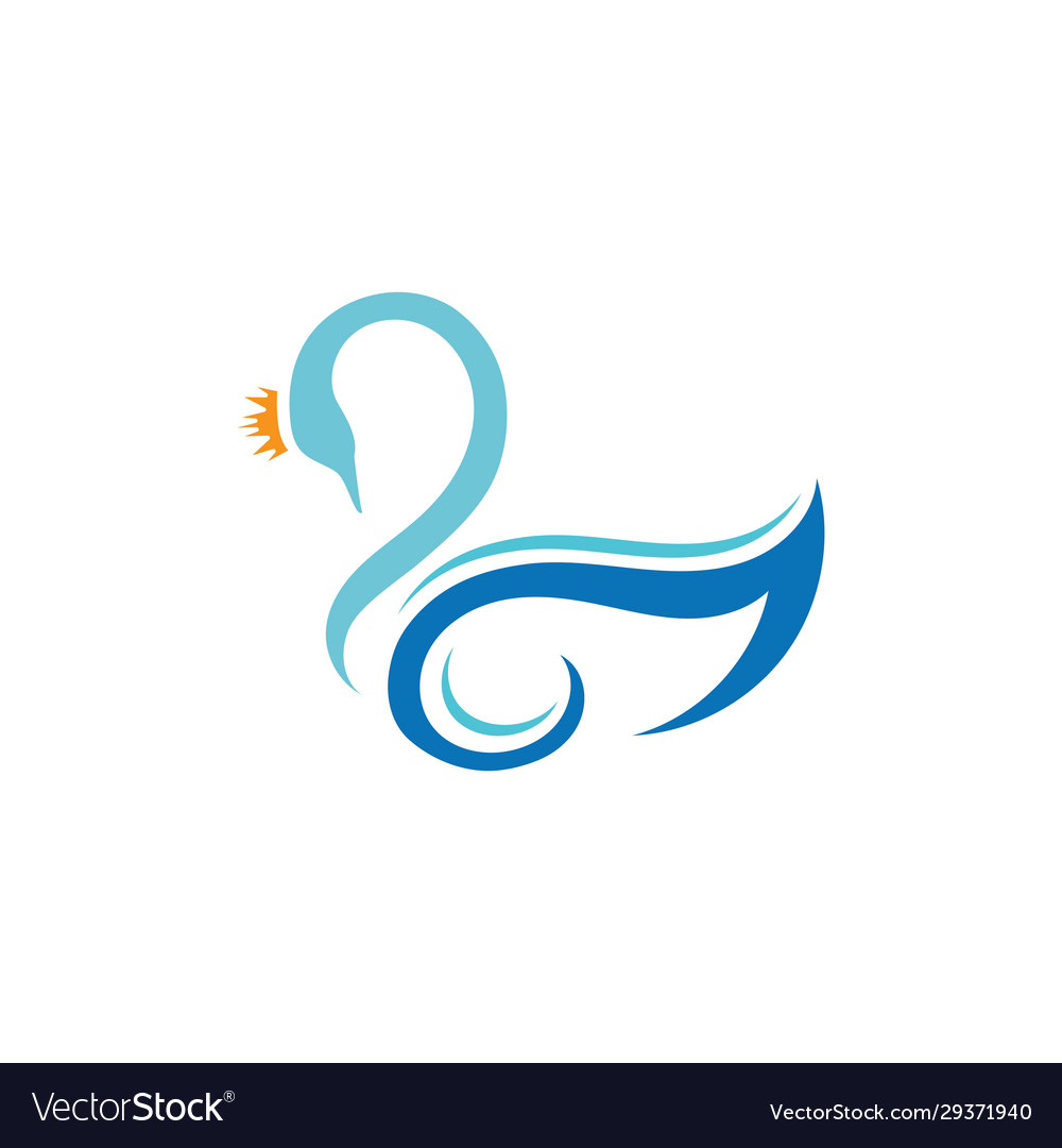 Swan logo premium and symbol Royalty Free Vector Image