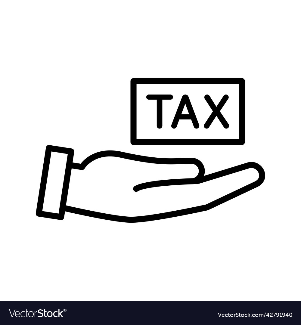 Taxes payment icon linear style pictogram Vector Image