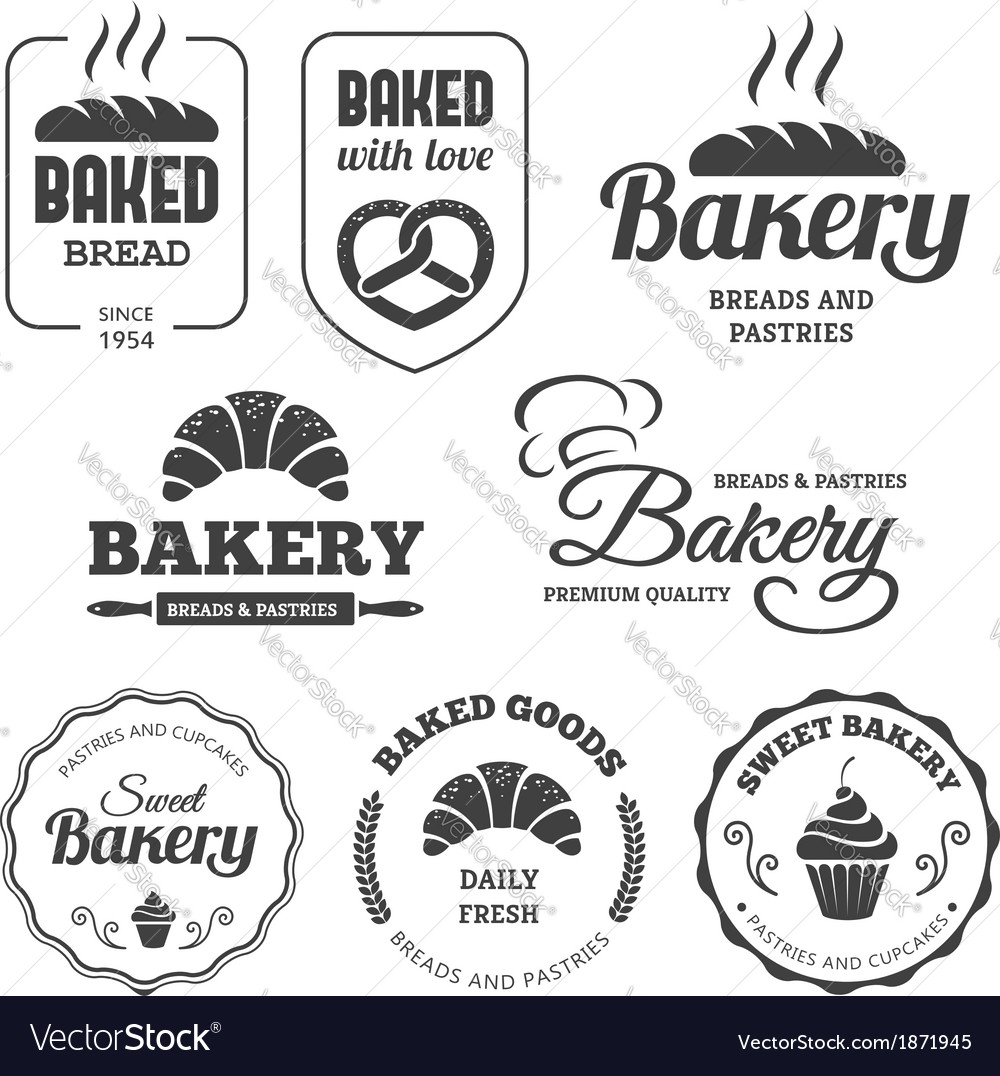 Bakery labels 2 Royalty Free Vector Image - VectorStock