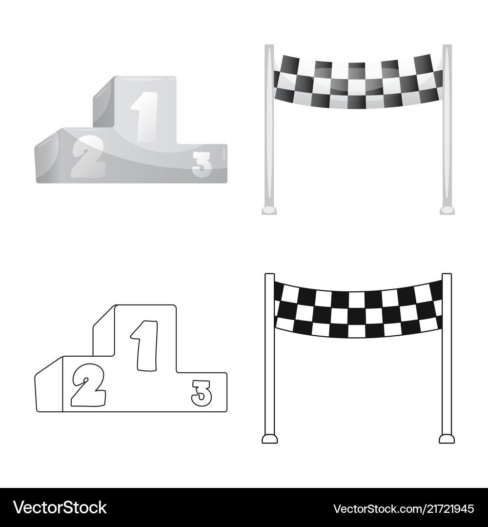 Car and rally symbol set Royalty Free Vector Image