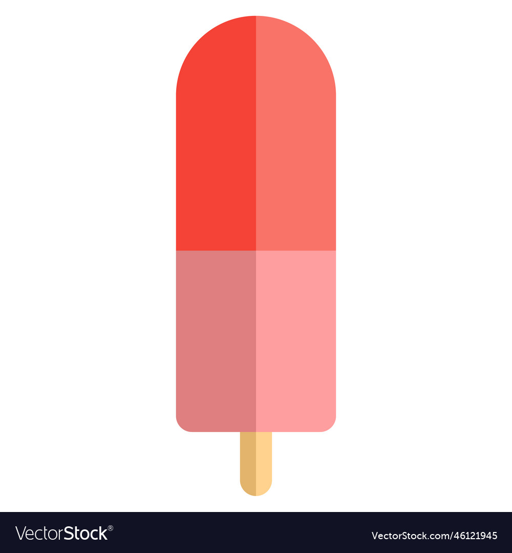 Dual flavor frozen ice candy stick Royalty Free Vector Image