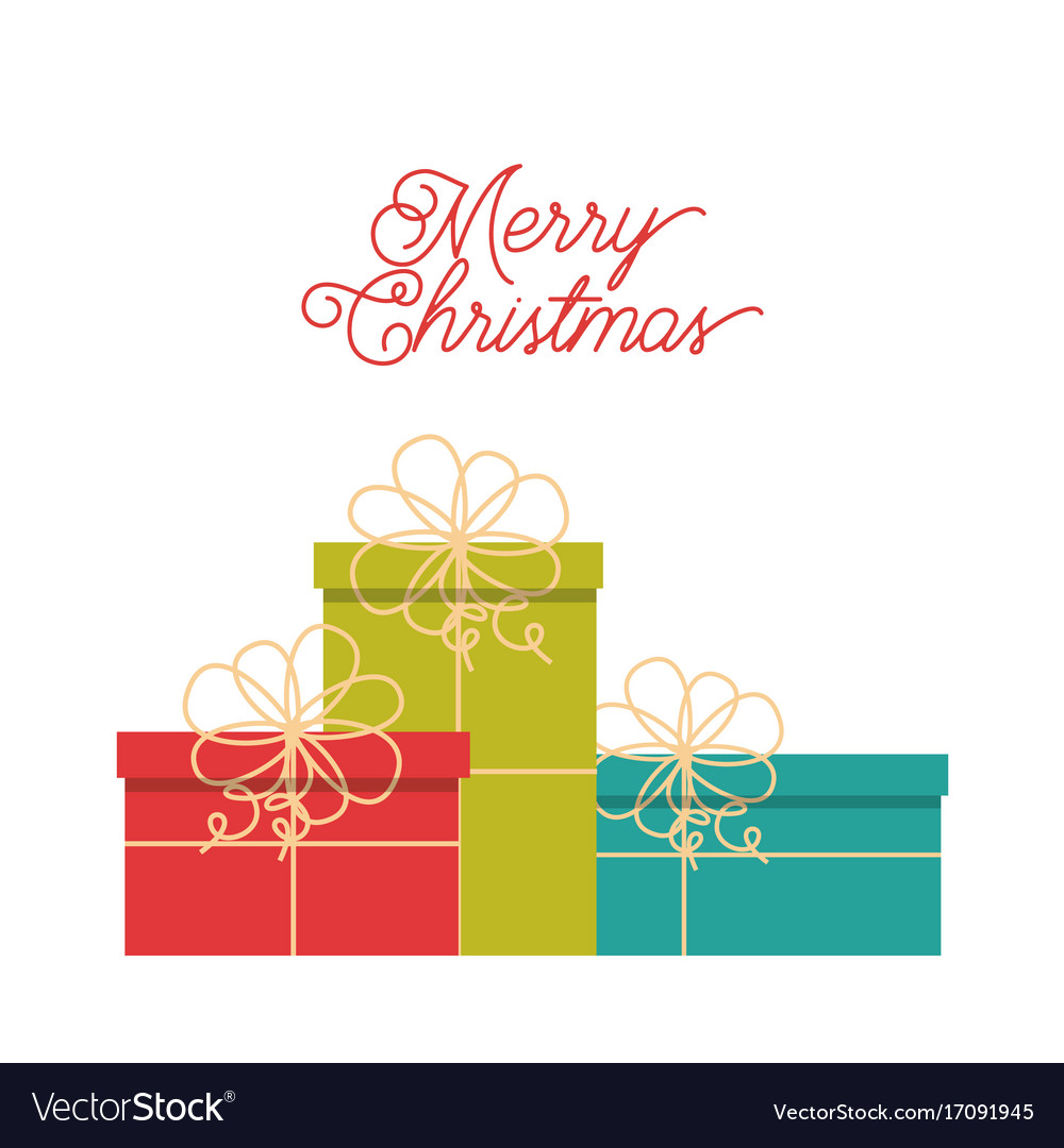 Happy merry christmas card Royalty Free Vector Image