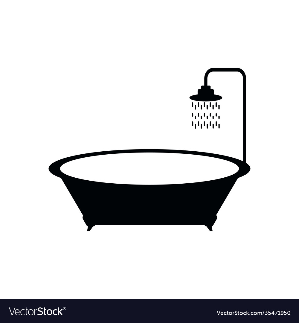 Bathtub icon design template isolated Royalty Free Vector