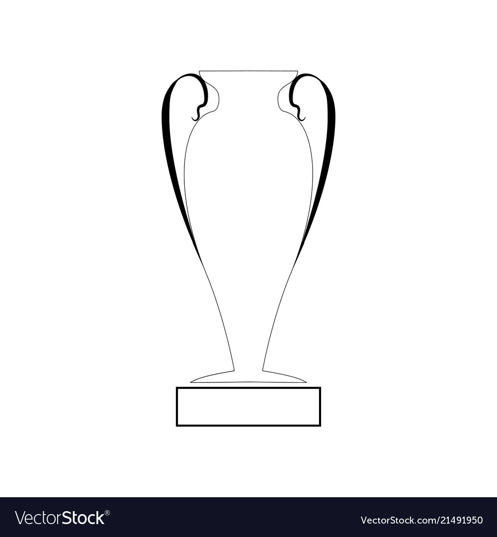 Cup award silhouette Royalty Free Vector Image