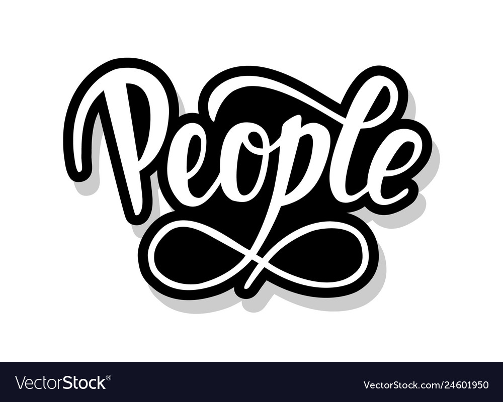 People calligraphy template text for your design Vector Image