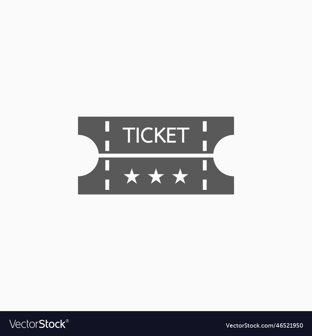 Ticket icon bill Royalty Free Vector Image - VectorStock