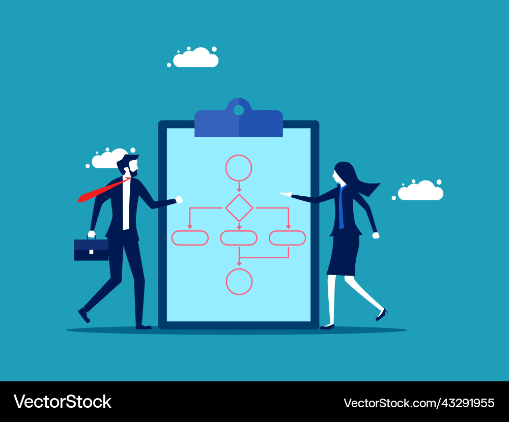 Business processes and workflows businesswoman Vector Image