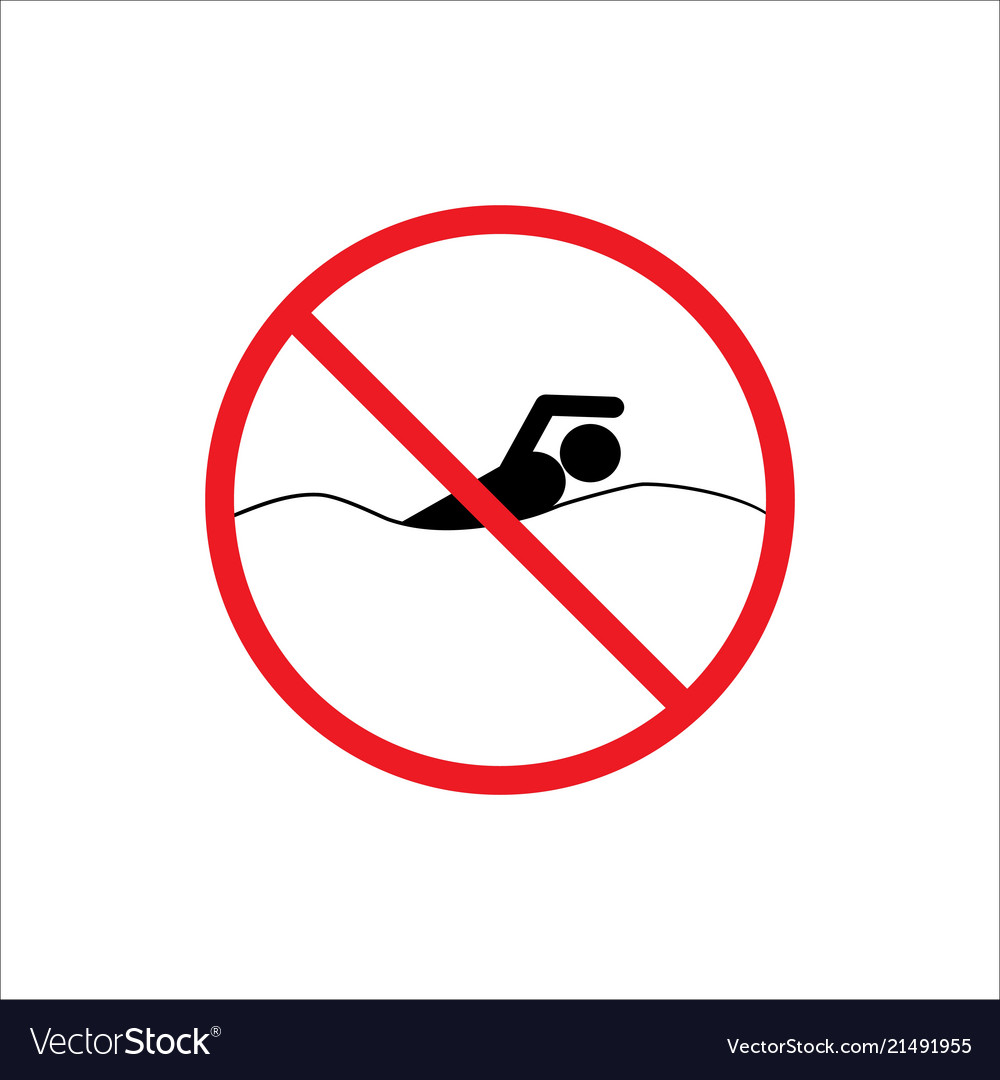 Do Not Swim Icon Royalty Free Vector Image Vectorstock