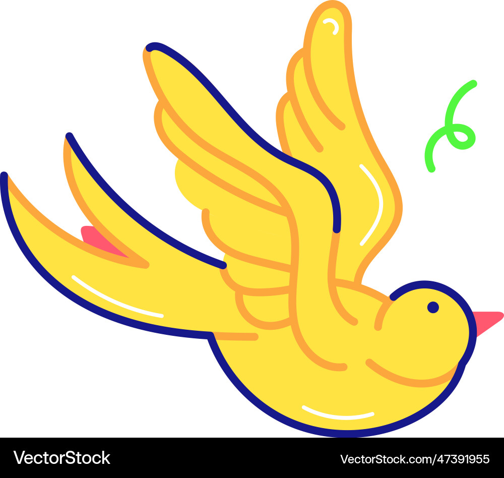 Flying bird Royalty Free Vector Image - VectorStock