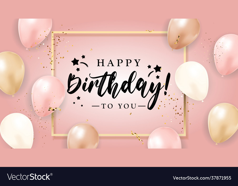 Happy birthday congratulations banner design Vector Image