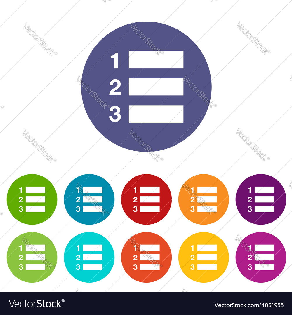 Download Numbered list flat icon Royalty Free Vector Image