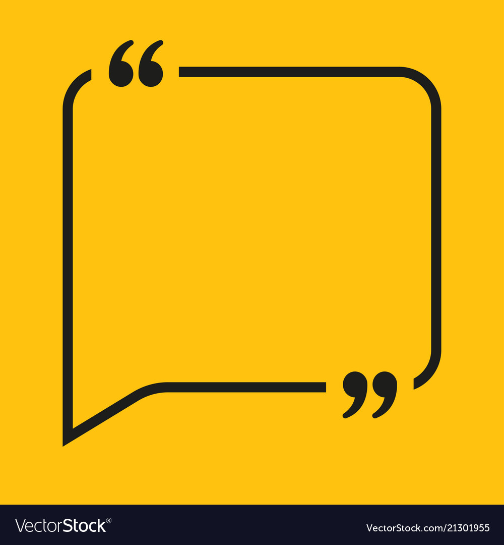 Speech bubble quote blank template Royalty Free Vector Image