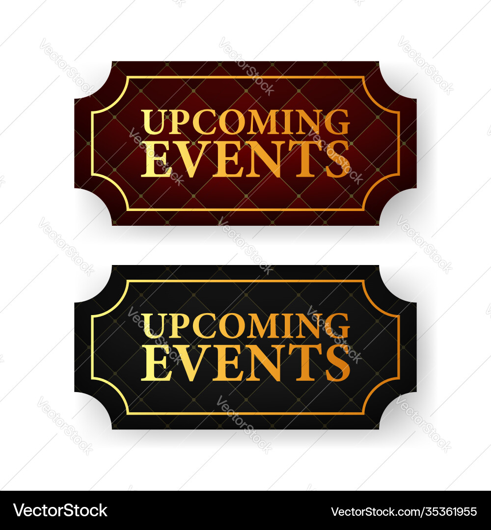 events poster in flat style Royalty Free Vector
