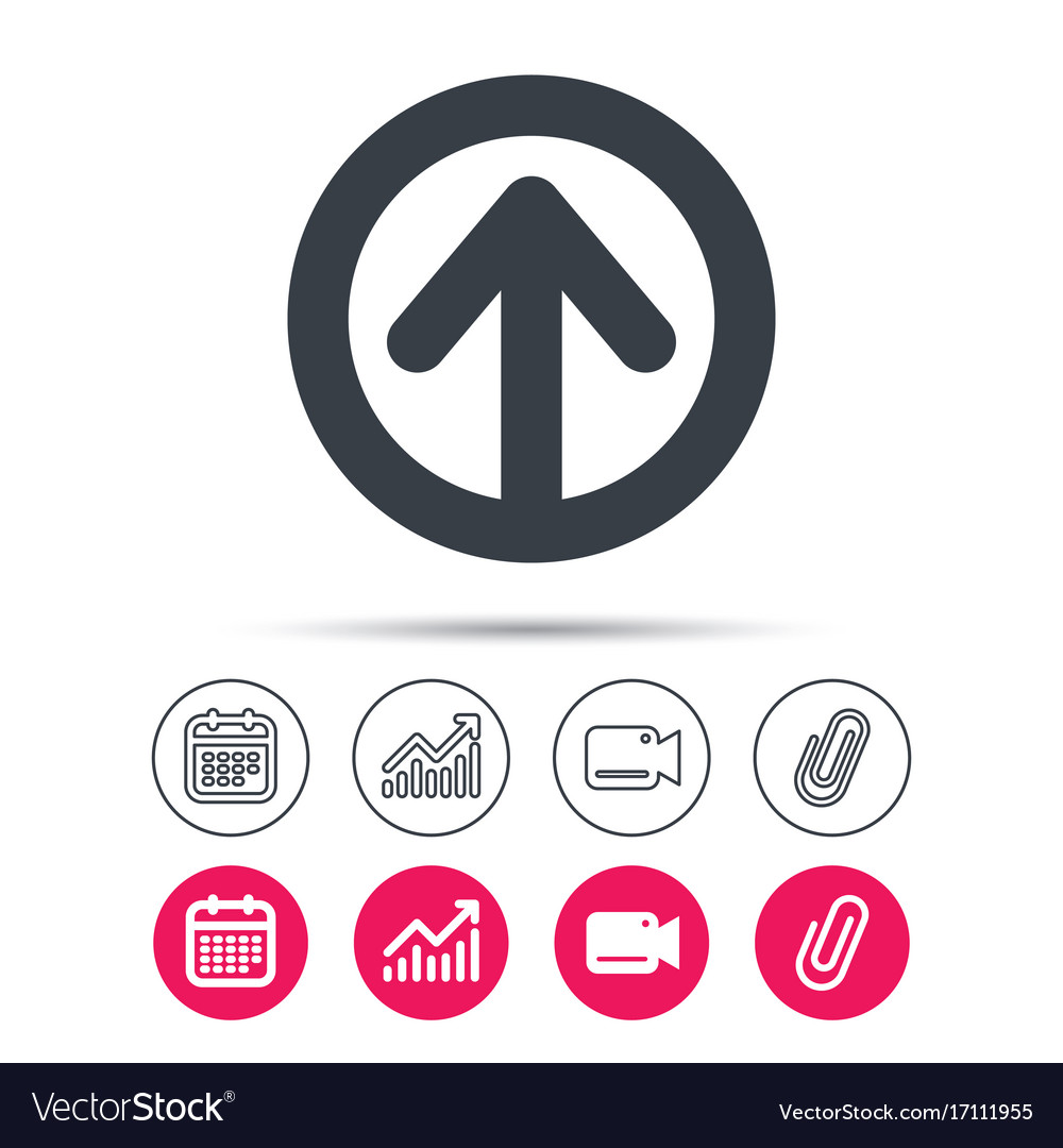 Upload icon load internet data sign Royalty Free Vector