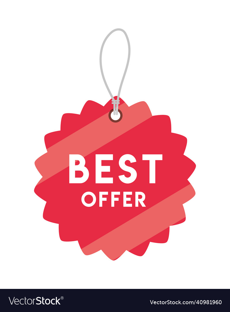 Best offer tag Royalty Free Vector Image - VectorStock