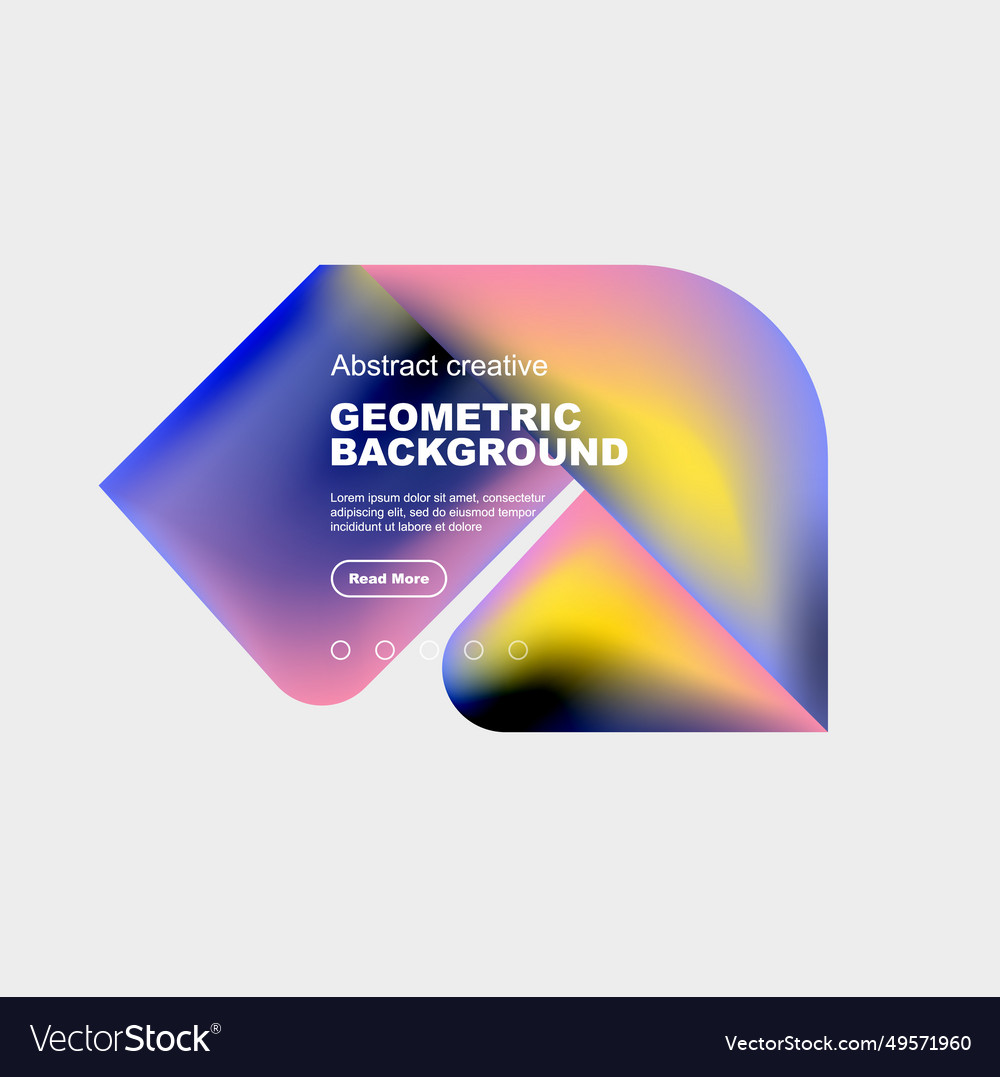 Square and triangle design with fluid gradients Vector Image