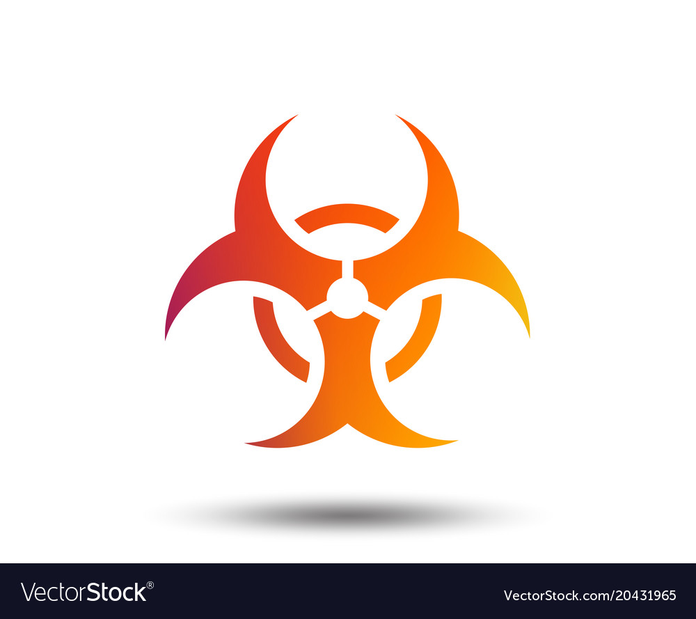 Biohazard sign icon danger symbol Royalty Free Vector Image