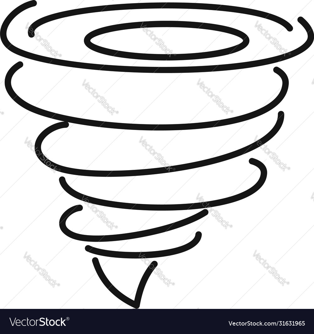 Power tornado icon outline style Royalty Free Vector Image