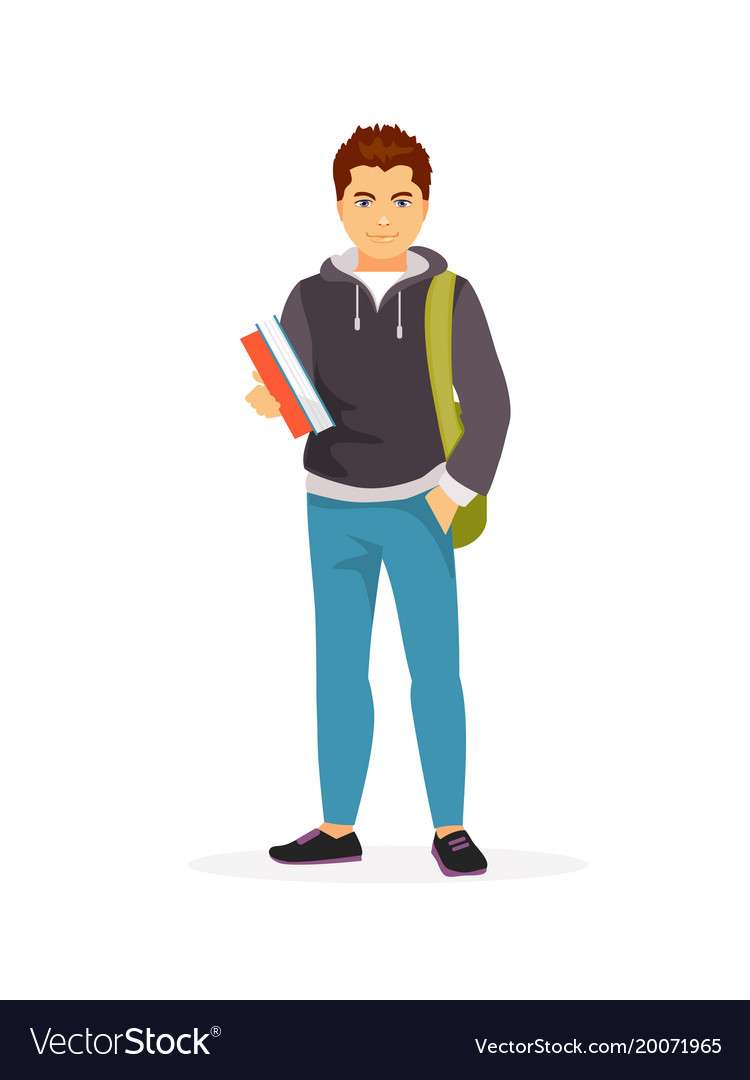 Download Teenager student Royalty Free Vector Image - VectorStock