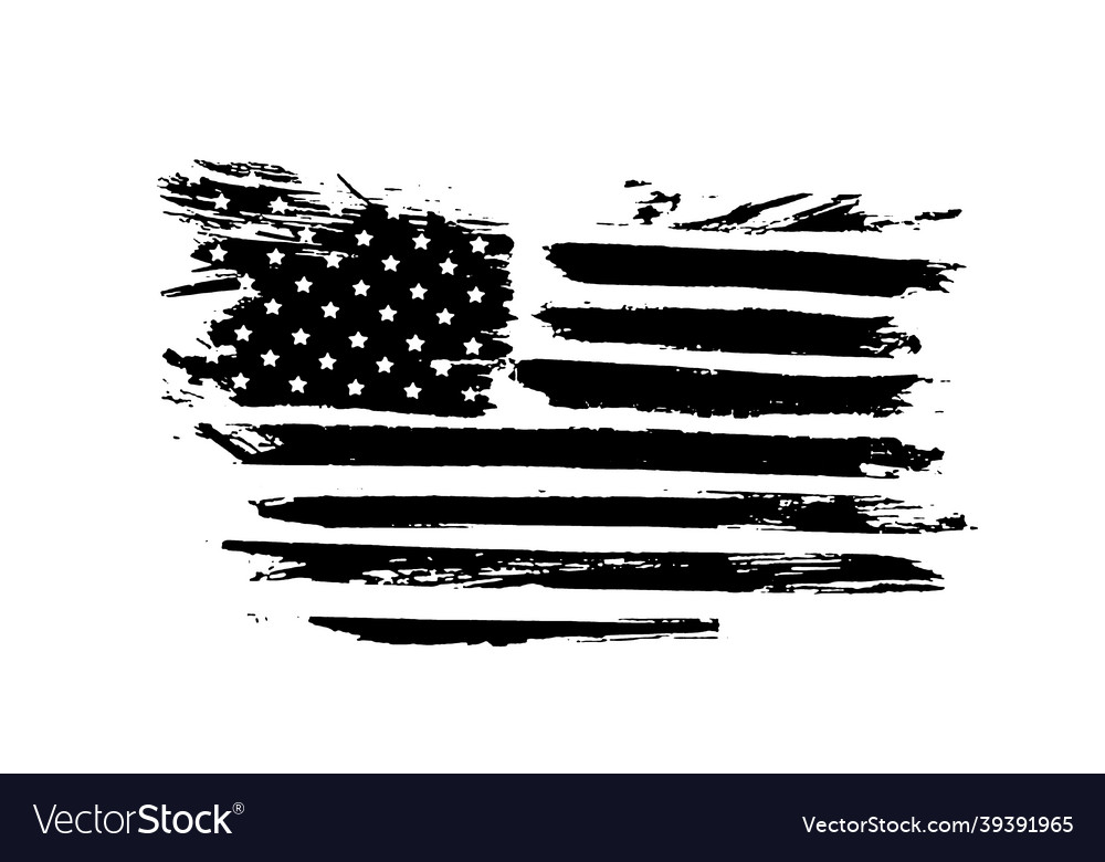 Usa flag distressed american with splash Vector Image