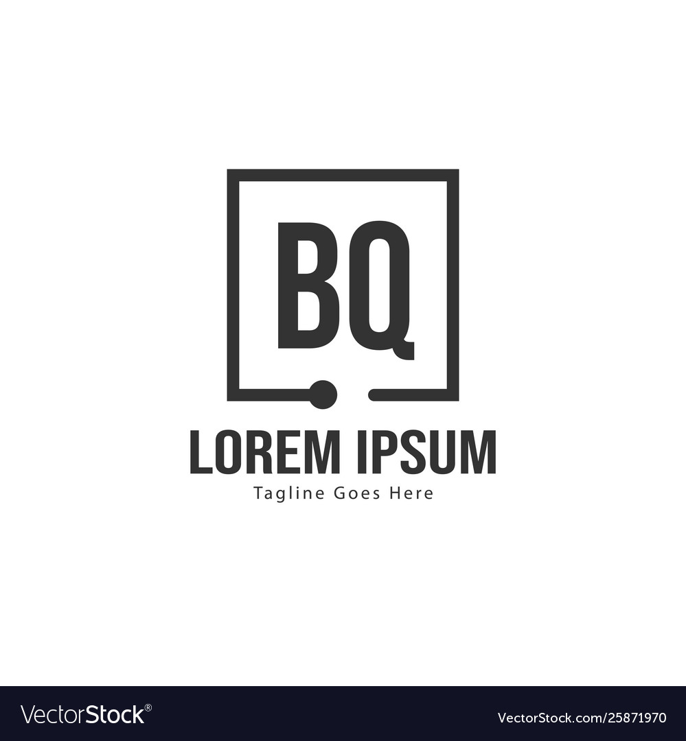 Bq Letter Logo Design Creative Modern Letters Vector Image