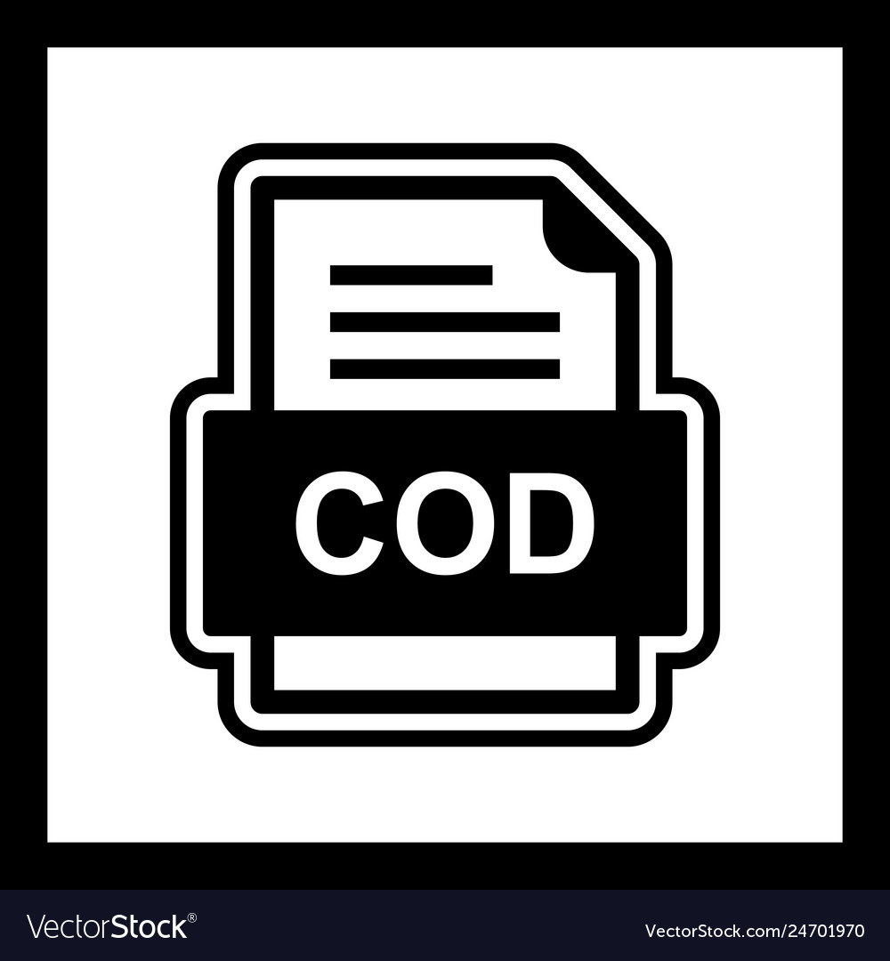 Cod file document icon Royalty Free Vector Image