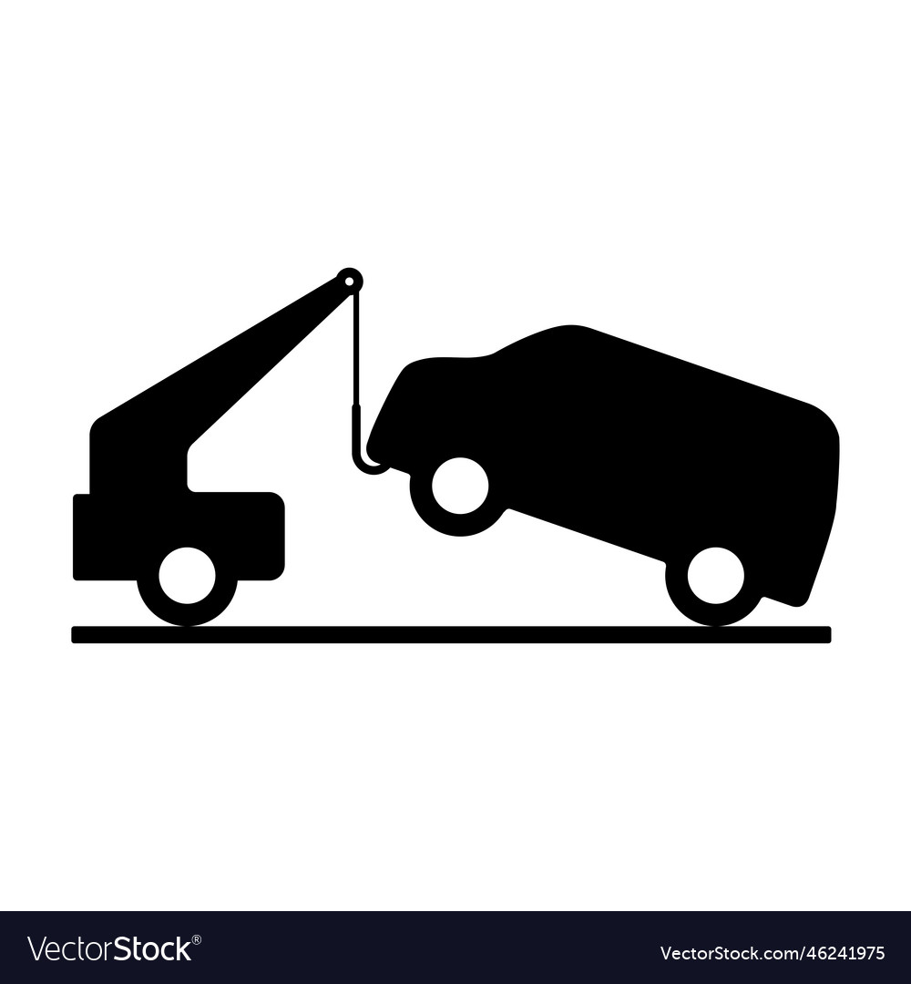 Car towing traffic sign no parking tow away zone Vector Image